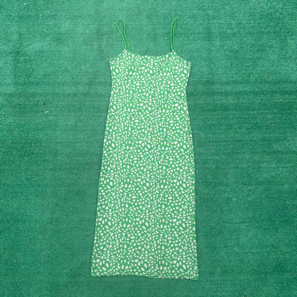 Zara Women's Green and Pink Dress